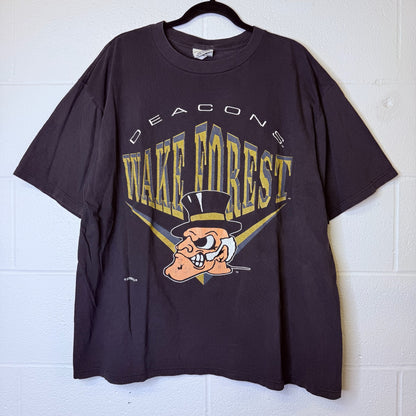 90s Wake Forest Deacons NCAA Nutmeg T-Shirt Sz XL (B2399)