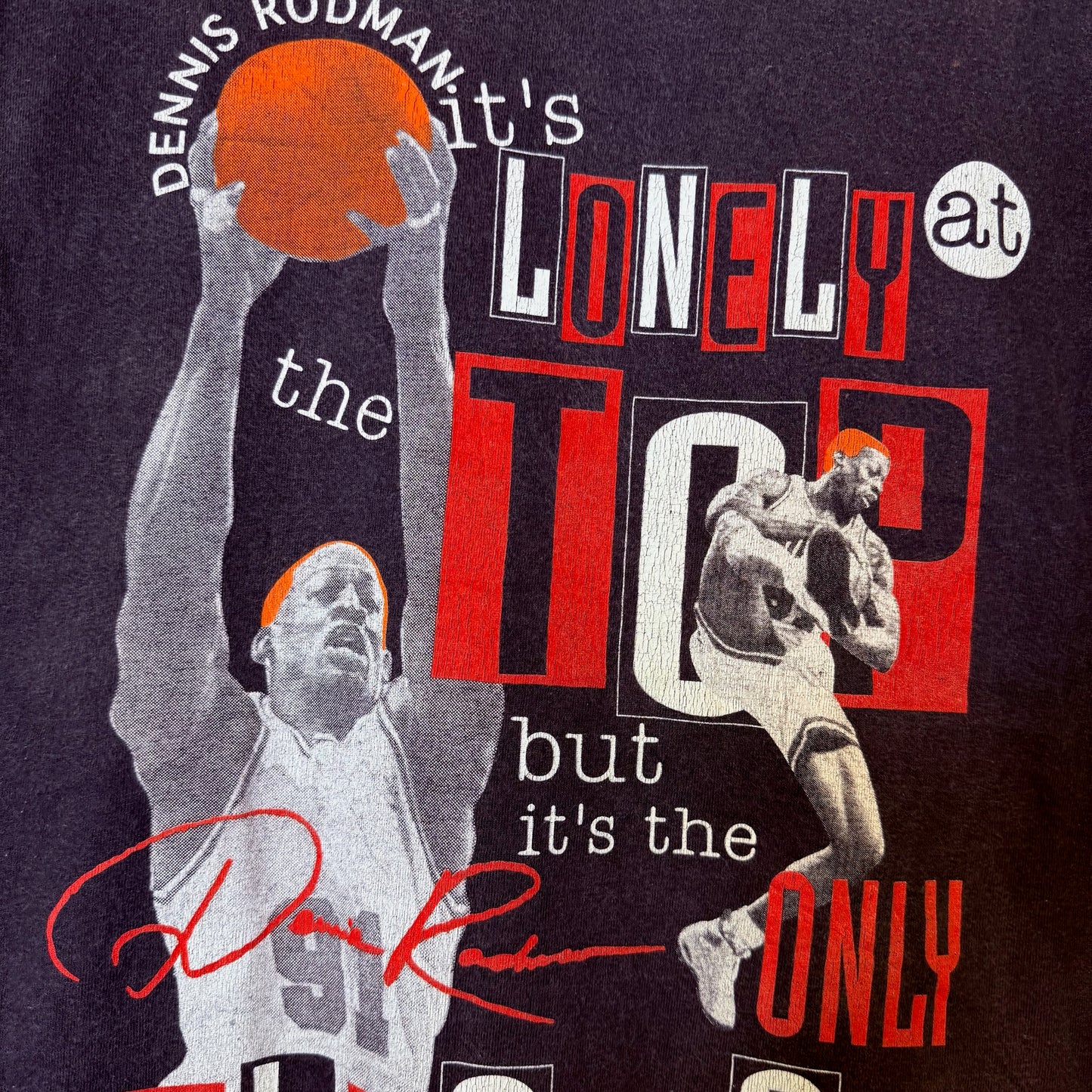 90s Chicago Bulls Dennis Rodman NBA T-shirt (B2349)