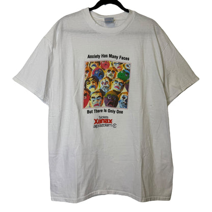 90s Xanax Anxiety Has Many Faces T-Shirt Sz XL