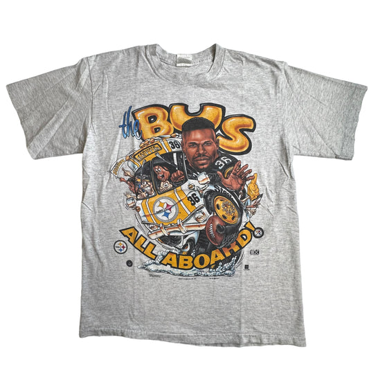 1996 Jerome Bettis Pittsburgh Steelers NFL T-Shirt Sz L (A1503)