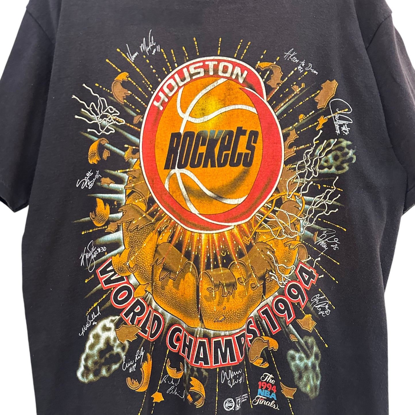 1994 Houston Rockets Explosion T-shirt Sz XL (T015)