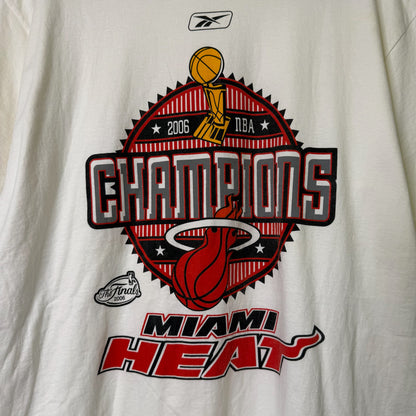 2006 Miami Heat Championship NBA T-Shirt Sz L (B1633)