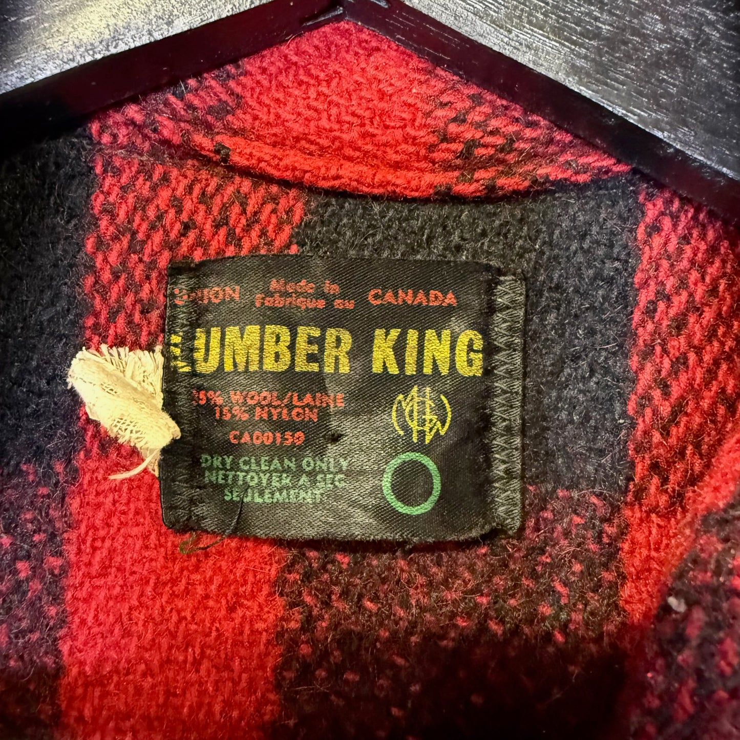 70's Plaid Lumber King Jacket Sz L (B1777)