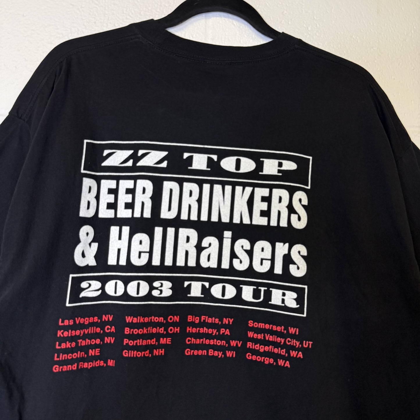 2003 ZZ Top & Ted Nugent Tour T-Shirt Sz XL (A9911)