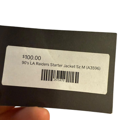 90's LA Raiders NFL Starter Jacket Sz M