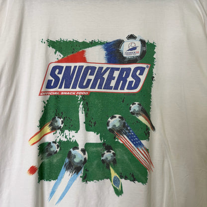 1998 FIFA World Cup Snickers Soccer T-Shirt Sz XL (B1631)