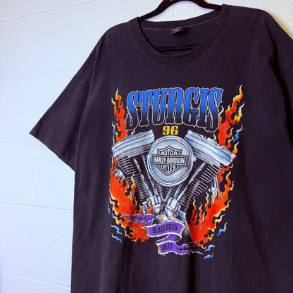 1996 Sturgis Black Hills Rally T-Shirt Sz XXL (B1992)