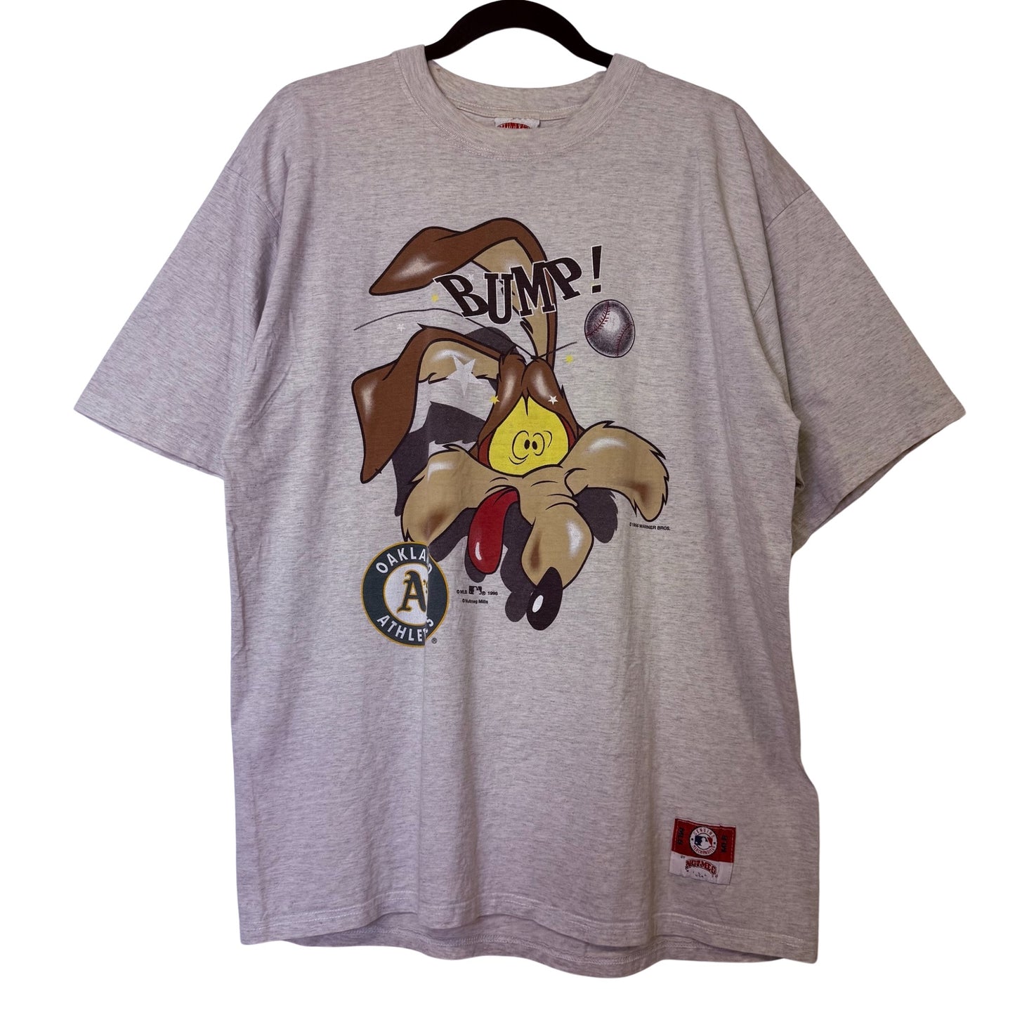 90s Oakland Athletics Wile E Coyote MLB T-Shirt Sz XL (B2477)