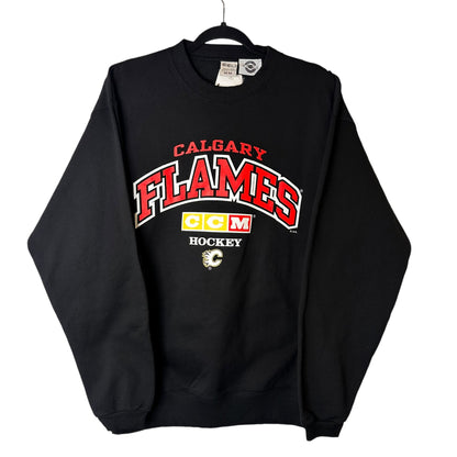 90's Calgary Flames NHL Crewneck Sz M (A8085)