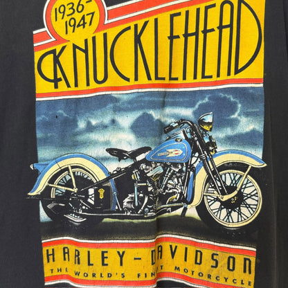 1991 Harley Davidson Knucklehead Milwaukee T-shirt Sz M (B618)