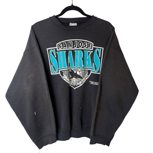 1992 San Jose Sharks NHL Crewneck Sz XL (A8008)