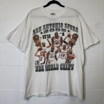 2003 San Antonio Spurs NBA T-Shirt Sz L  (B1632)