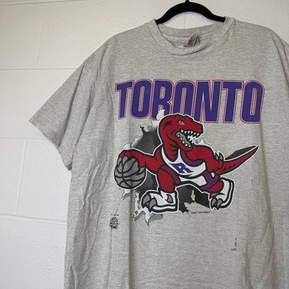90's Toronto Raptors Nutmeg Breakthrough T-Shirt Sz XL (B2069)