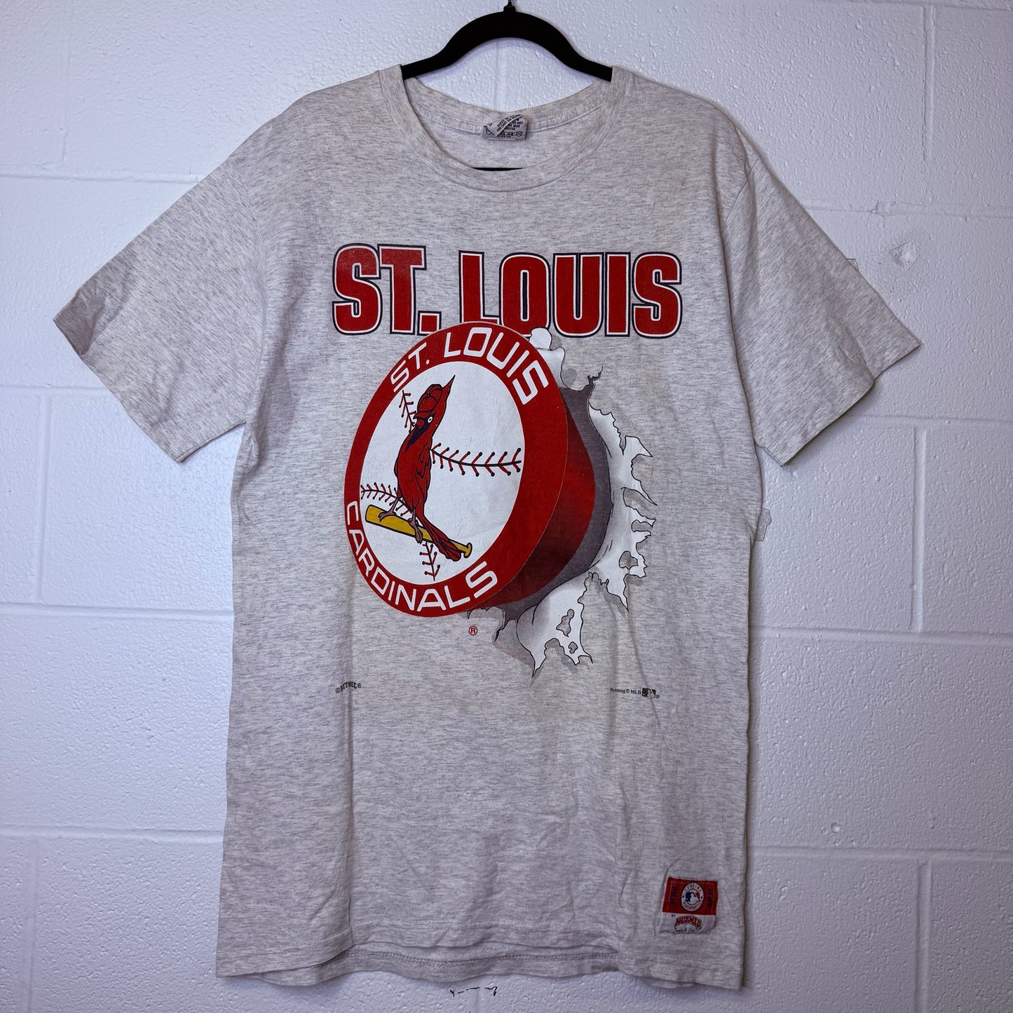 90s St. Louis Cardinals Breakthrough Nutmeg MLB T-shirt Sz L (B2336)