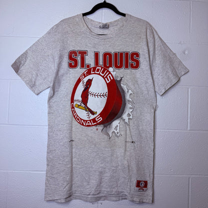 90s St. Louis Cardinals Breakthrough Nutmeg MLB T-shirt Sz L (B2336)