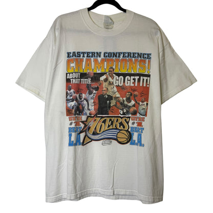 2001 Allen Iverson Philadelphia 76ers T-shirt Sz XL (B1686)