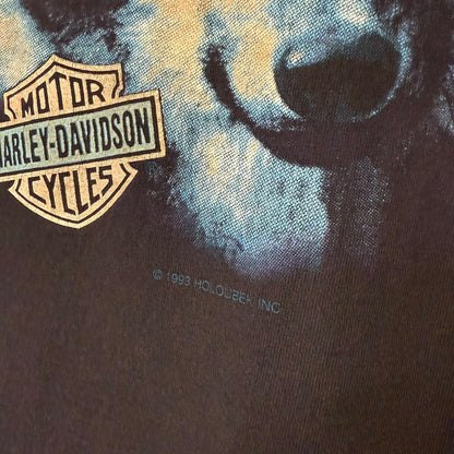 1993 Harley Davidson York PA Wolf T-shirt Sz L (B205)
