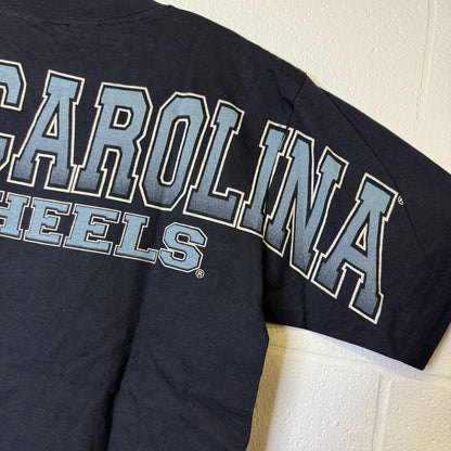90s University of North Carolina Tar Heels Wauldron AOP T-shirt Sz L (B2588)