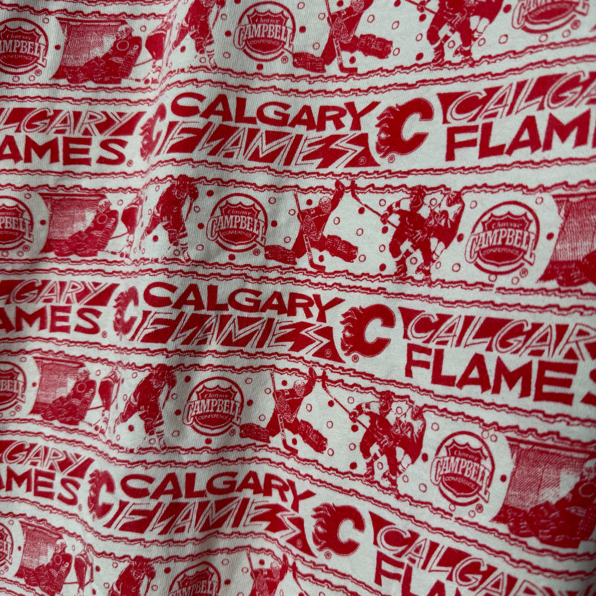 90s Calgary Flames NHL AOP T-Shirt Sz 2XL