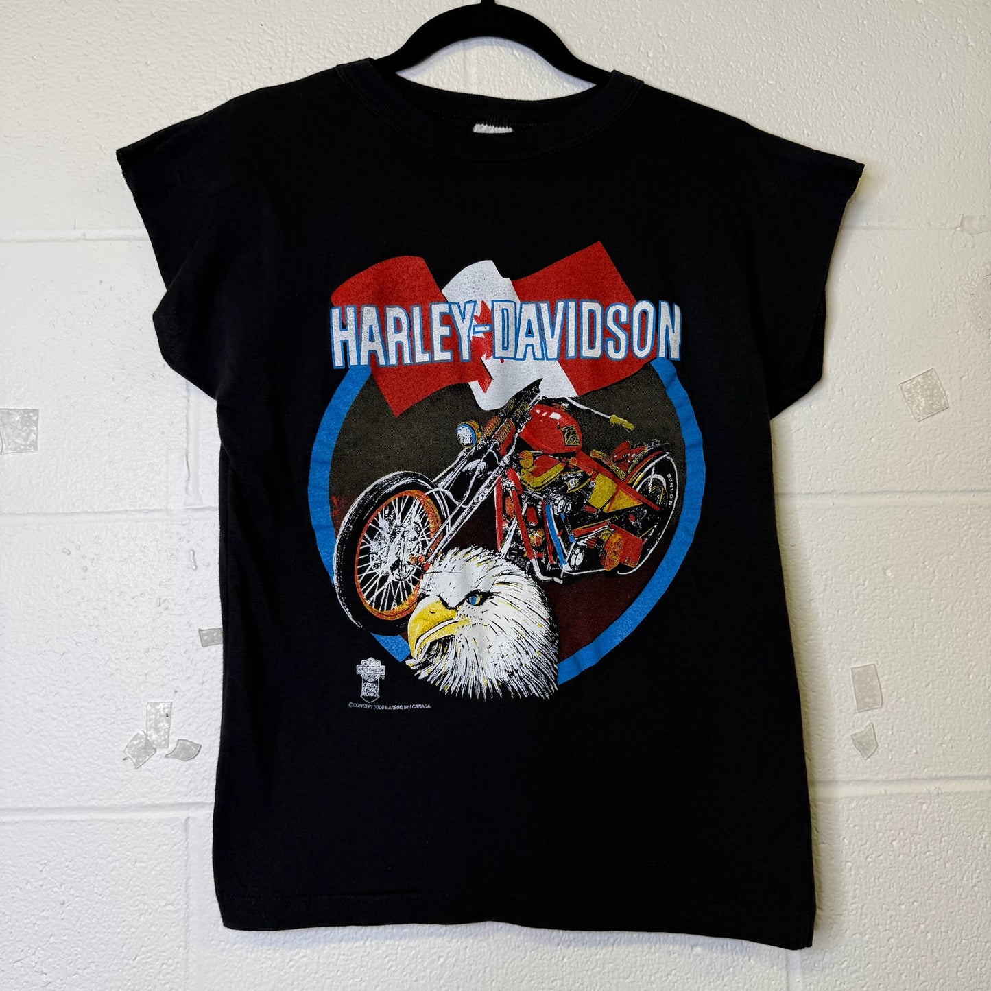 1990 Harley Davidson Canada T-Shirt Sz M (B1357)