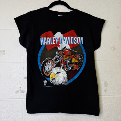 1990 Harley Davidson Canada T-Shirt Sz M (B1357)