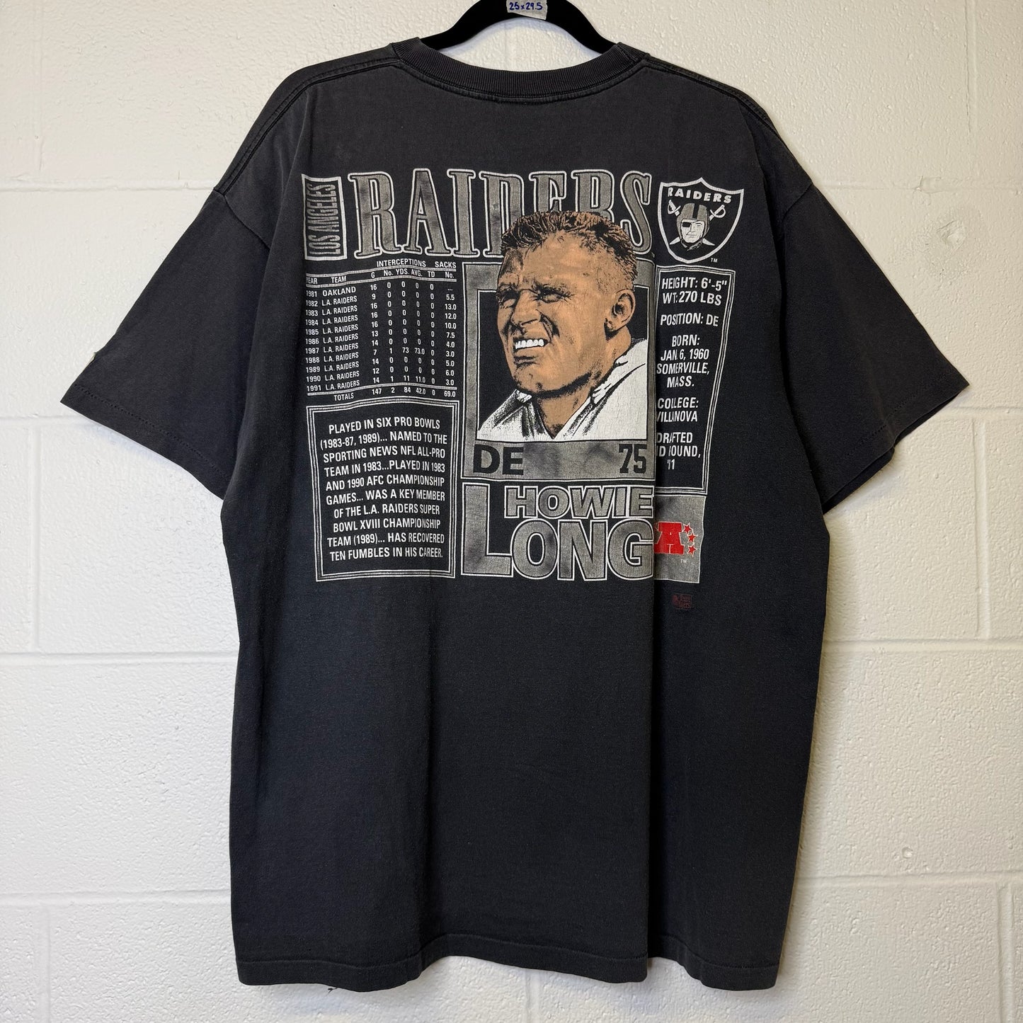 90s Oakland Raiders Nutmeg NFL Player Card T-Shirt