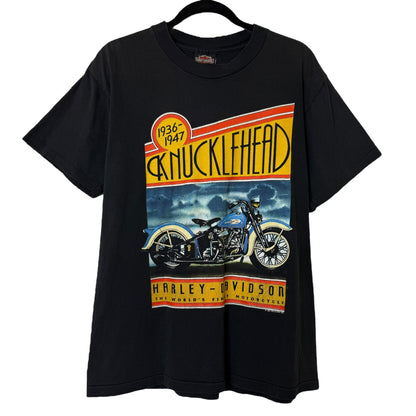 1991 Harley Davidson Knucklehead Milwaukee T-shirt Sz M (B618)