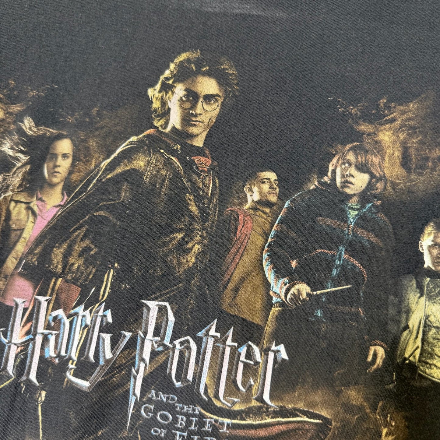 2005 Harry Potter & The Goblet of Fire Movie Promo T-shirt Sz M (B1012)