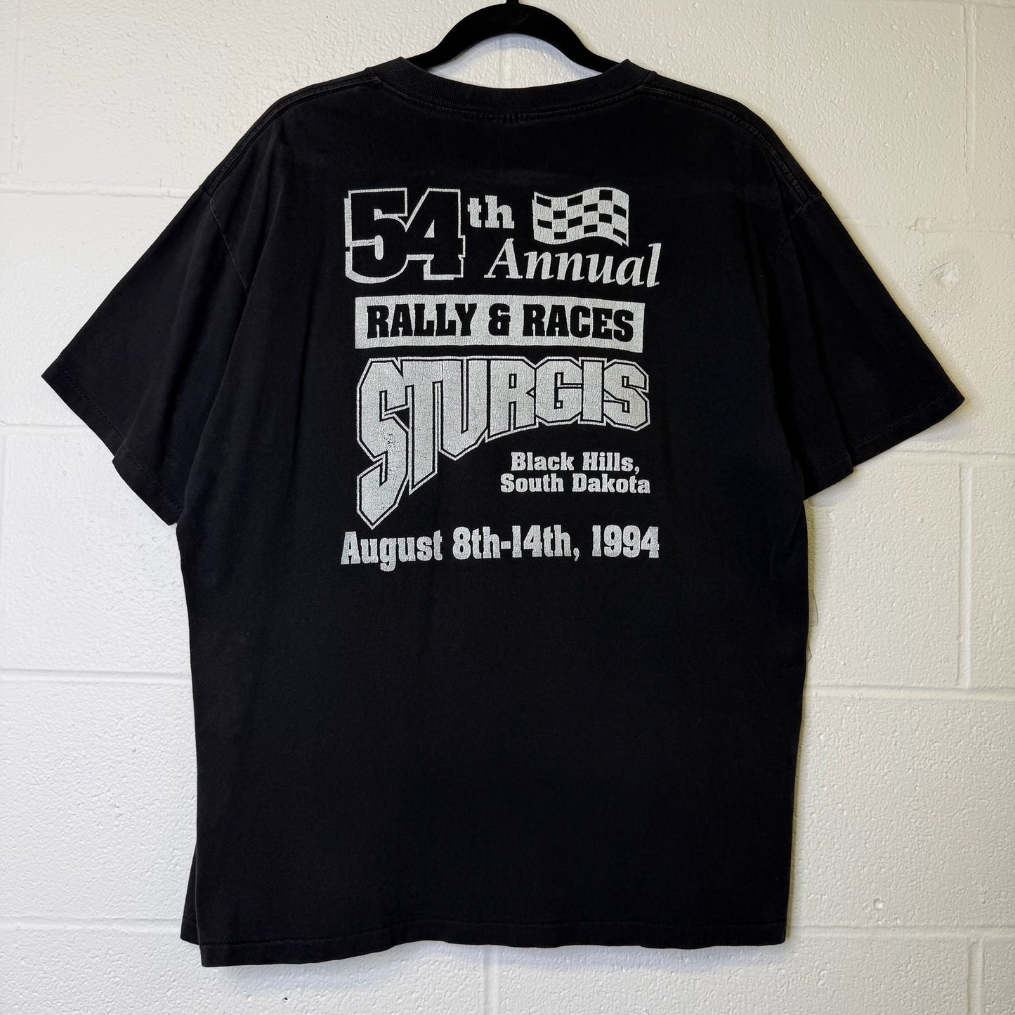 1994 Sturgis Black Hills Rally T-Shirt Sz L (B1445)