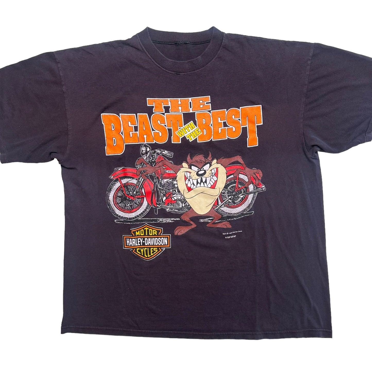 1993 Tasmanian Devil Harley Davidson Motorcycle T-shirt Sz 2XL (A5684)