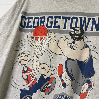 1993 Georgetown Hoyas Popeye NCAA  T-Shirt Sz XL (B682)