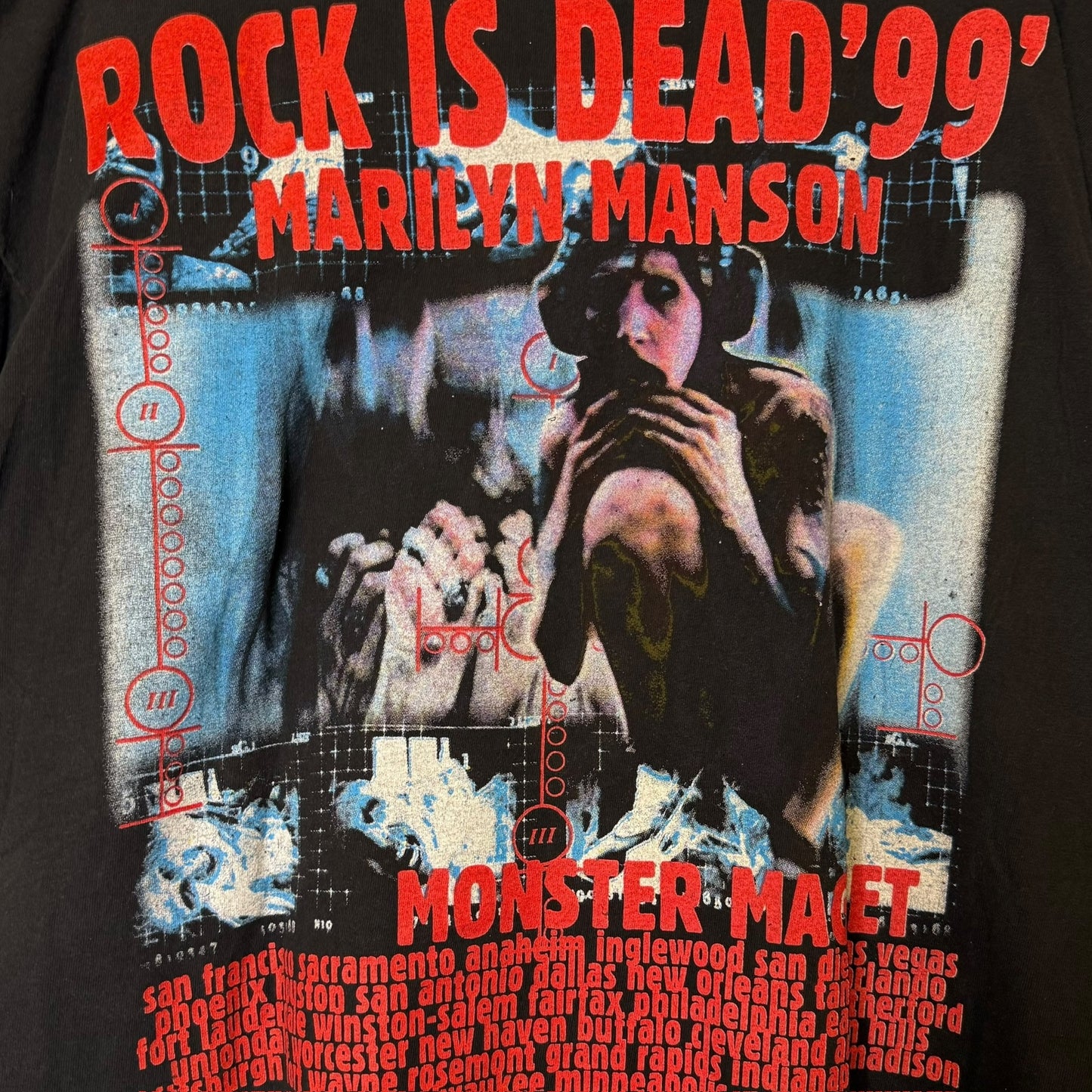 1999 Marilyn Manson Rock is Dead T-Shirt Sz XL