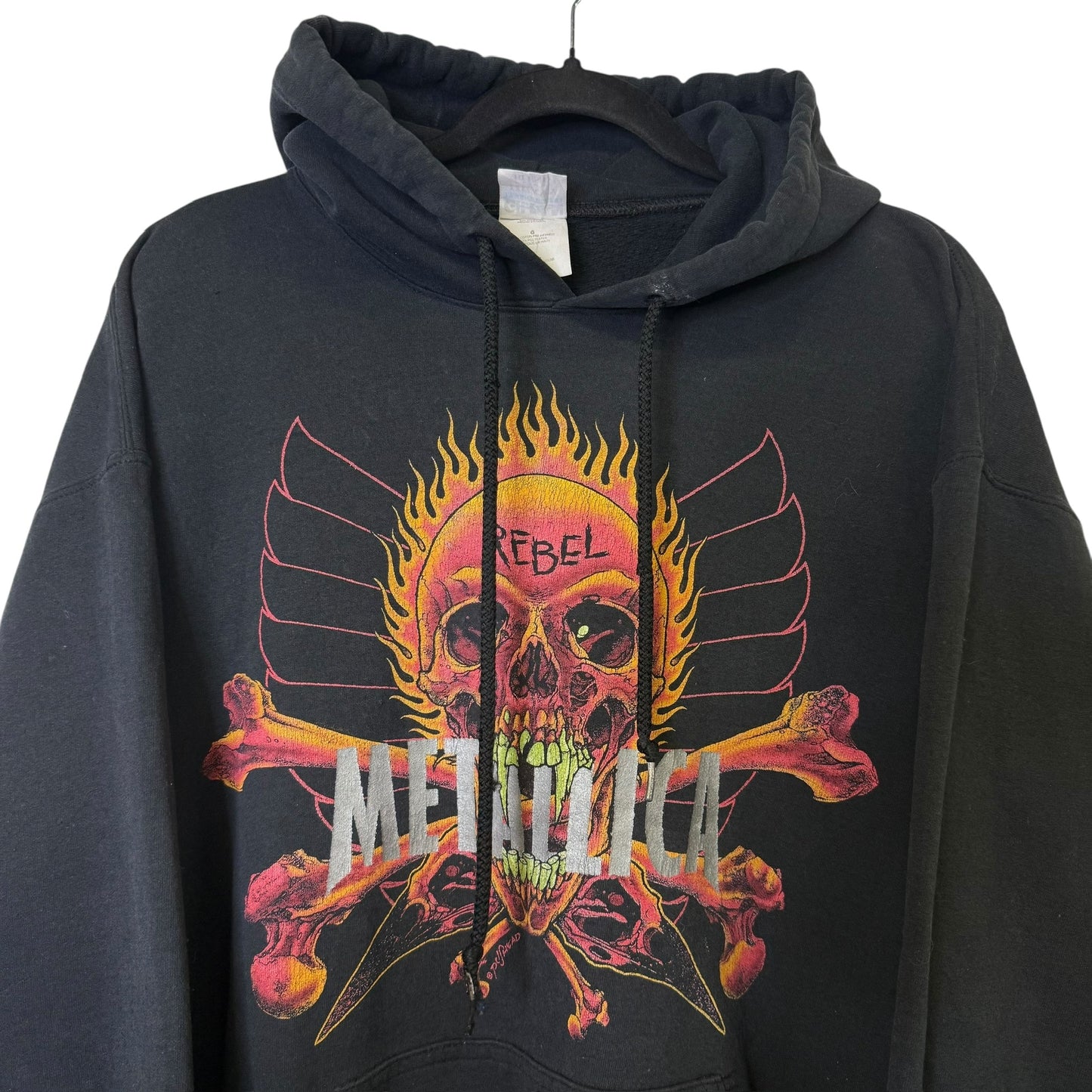 1994 Metallica Rebel Hoodie Sz L