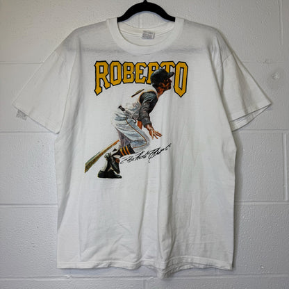 90's Roberto Pittsburg Pirates MLB T-shirt Sz L (B1741)