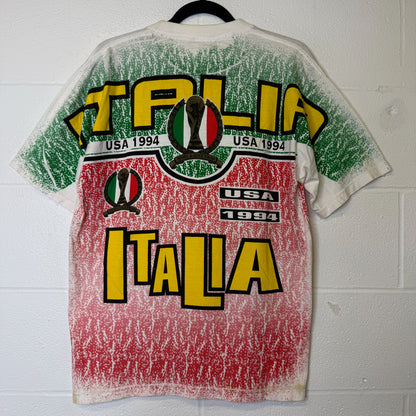 1994 World Cup Italy Soccer AOP T-Shirt Sz L (B2803)