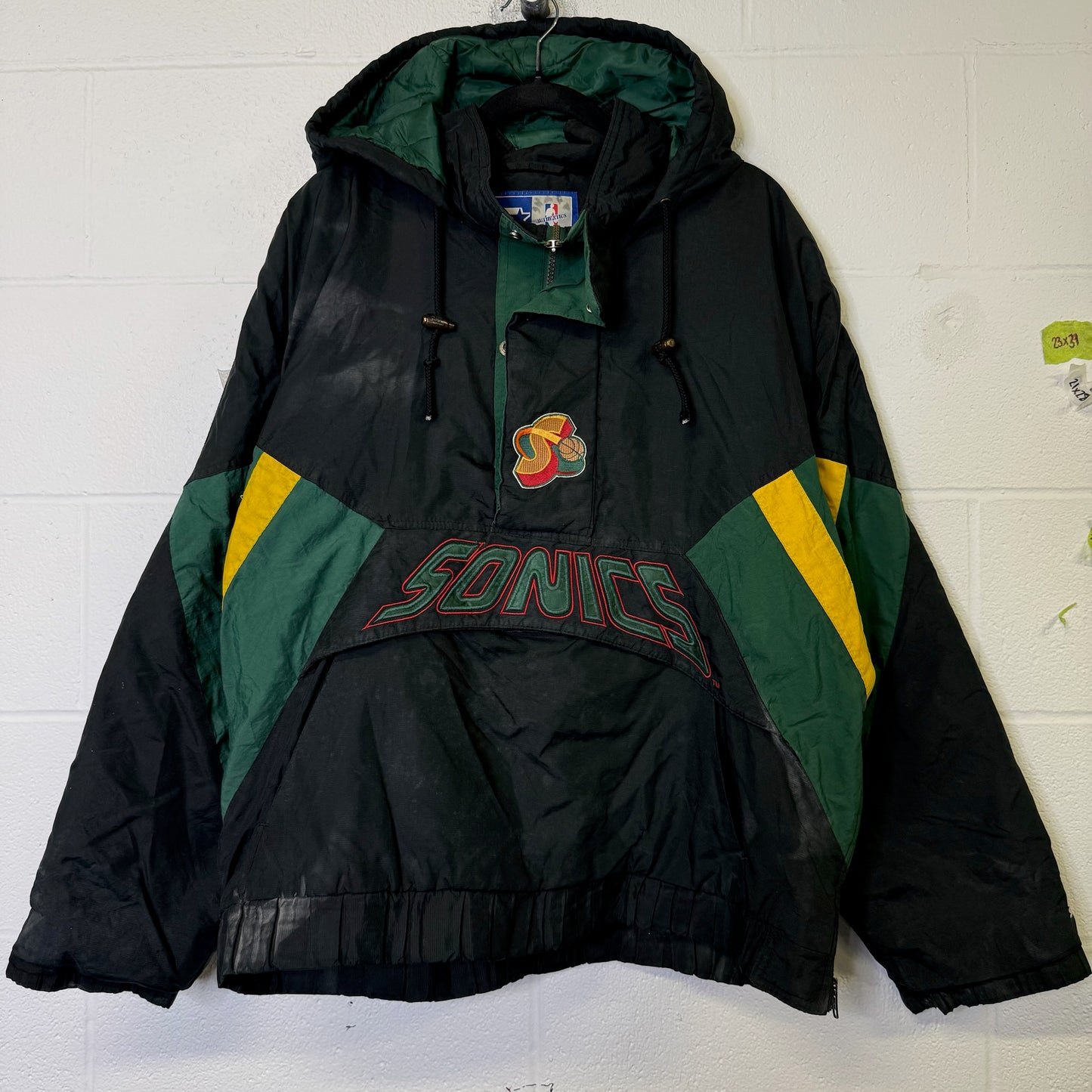 90’s Seattle Supersonics NBA Starter Jacket Sz L (B2489)