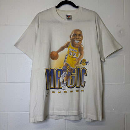 90s Magic Johnson LA Lakers T-Shirt Sz XL (B1776)