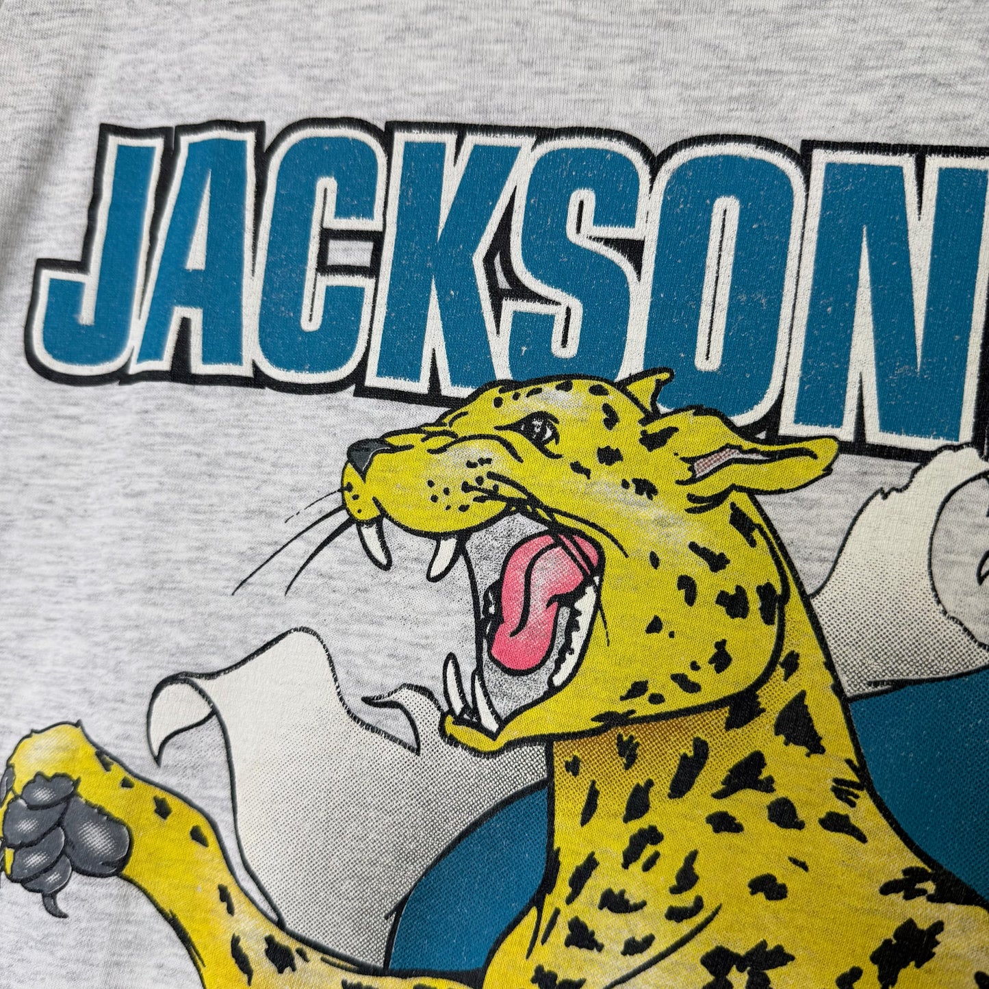 1993 Jacksonville Jaguars Nutmeg Breakthrough T-Shirt Sz L (B2079)