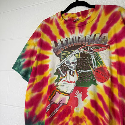 1992 Lithuania Grateful Dead Olympics AOP T-Shirt Sz XL
