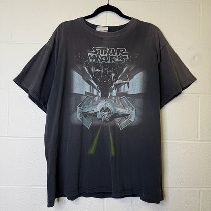 90's Star Wars Tie Fighter & X-wing T-shirt Sz L (A8214)