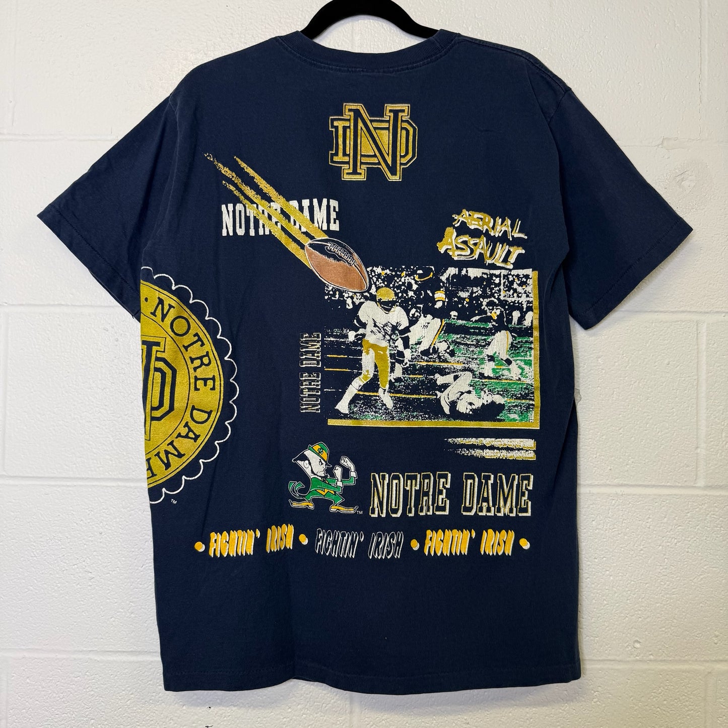 90's Notre Dame Fighting Irish NCAA T-shirt Sz L (B2329)