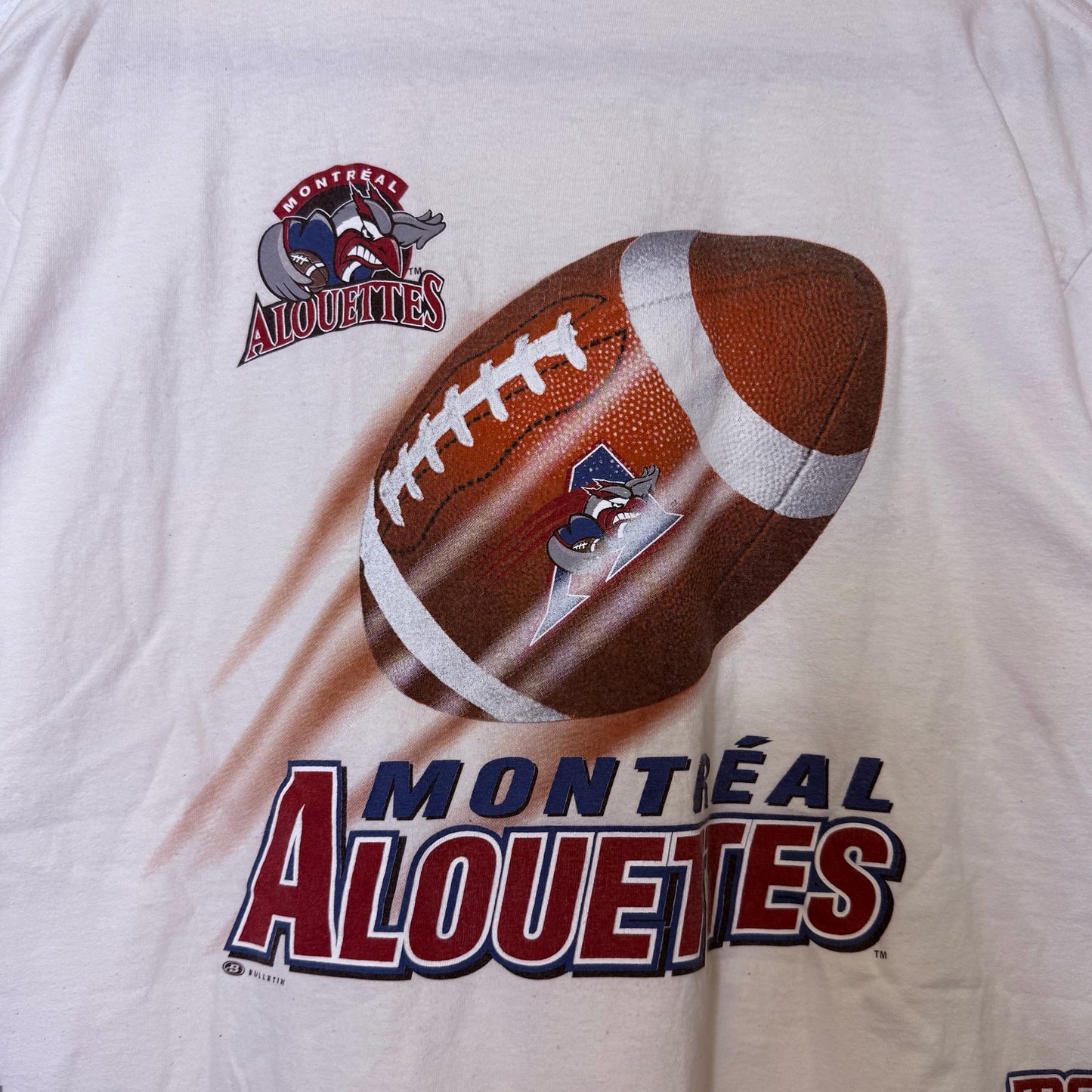 90s Montreal Alouettes CFL Bulletin Athletics T-shirt (B2324)