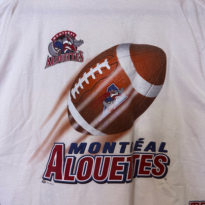 90s Montreal Alouettes CFL Bulletin Athletics T-shirt (B2324)