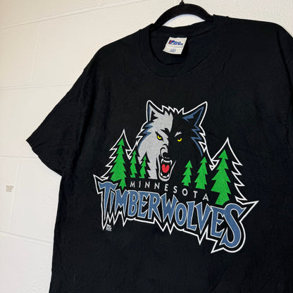 90s Minnesota Timberwolves NBA T-Shirt Sz L (B2811)