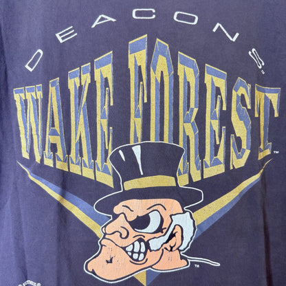 90s Wake Forest Deacons NCAA Nutmeg T-Shirt Sz XL (B2399)