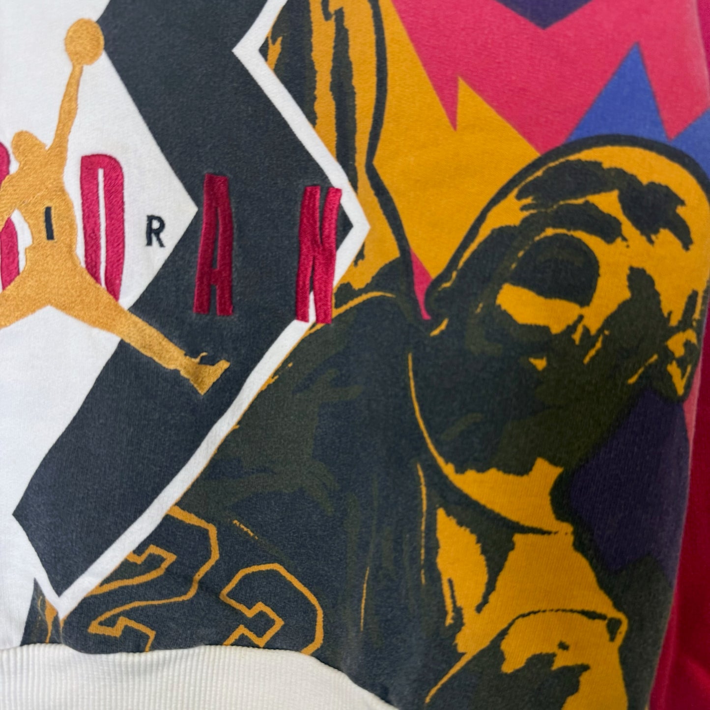 90s Jordan Nike NBA All Over Print Crewneck Sz L (B2887)