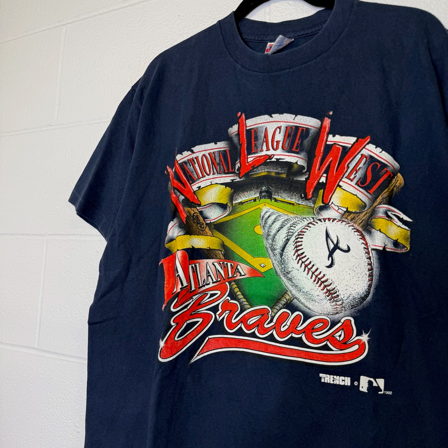 1992 Atlanta Braves MLB T-shirt Sz XL (B2982)