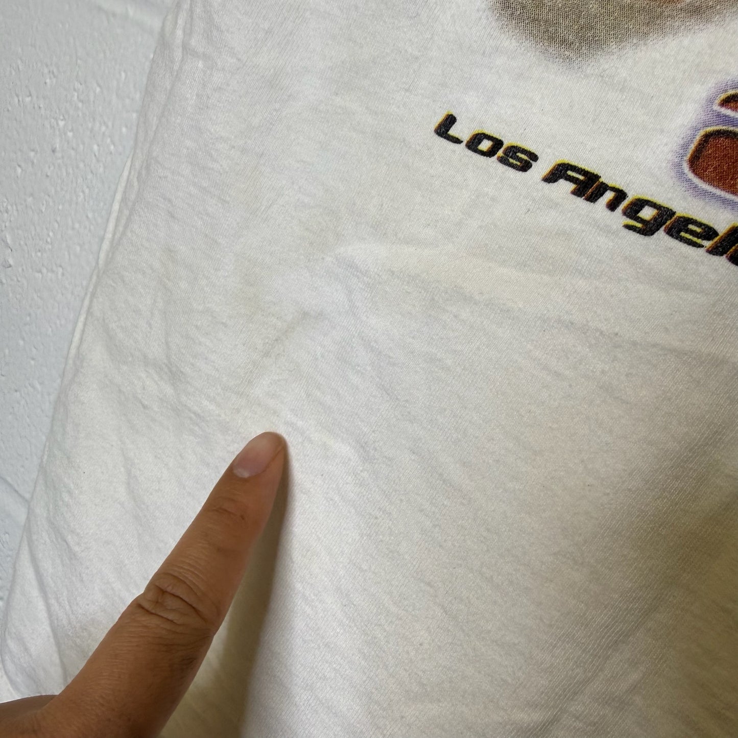 2000 Los Angeles Lakers Kobe Shaq NBA Finals T-Shirt Sz L (B2812)