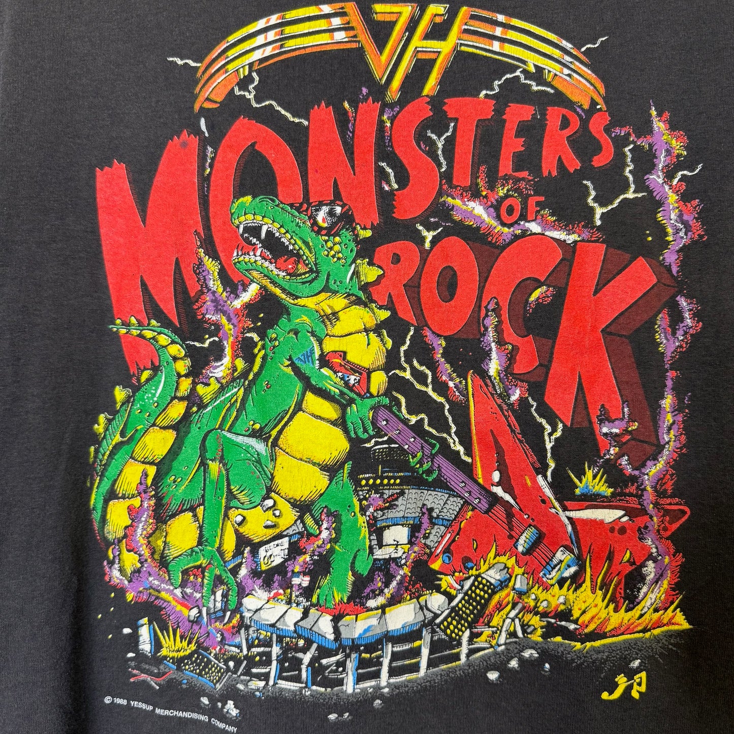 1988 Van Halen Monsters of Rock Tour Shirt L (B398)