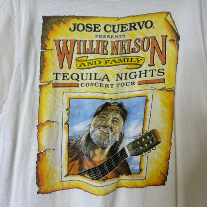 90s Willie Nelson Tequila Nights Tour T-Shirt Sz L
